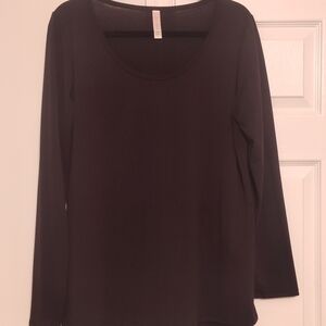 LuLaRoe Elegant Black Long Sleeve Top Size Large